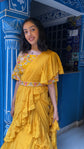 Golden Yellow Draped Saree