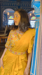Golden Yellow Draped Saree