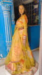 Corn Yellow Floral Printed Anarkali