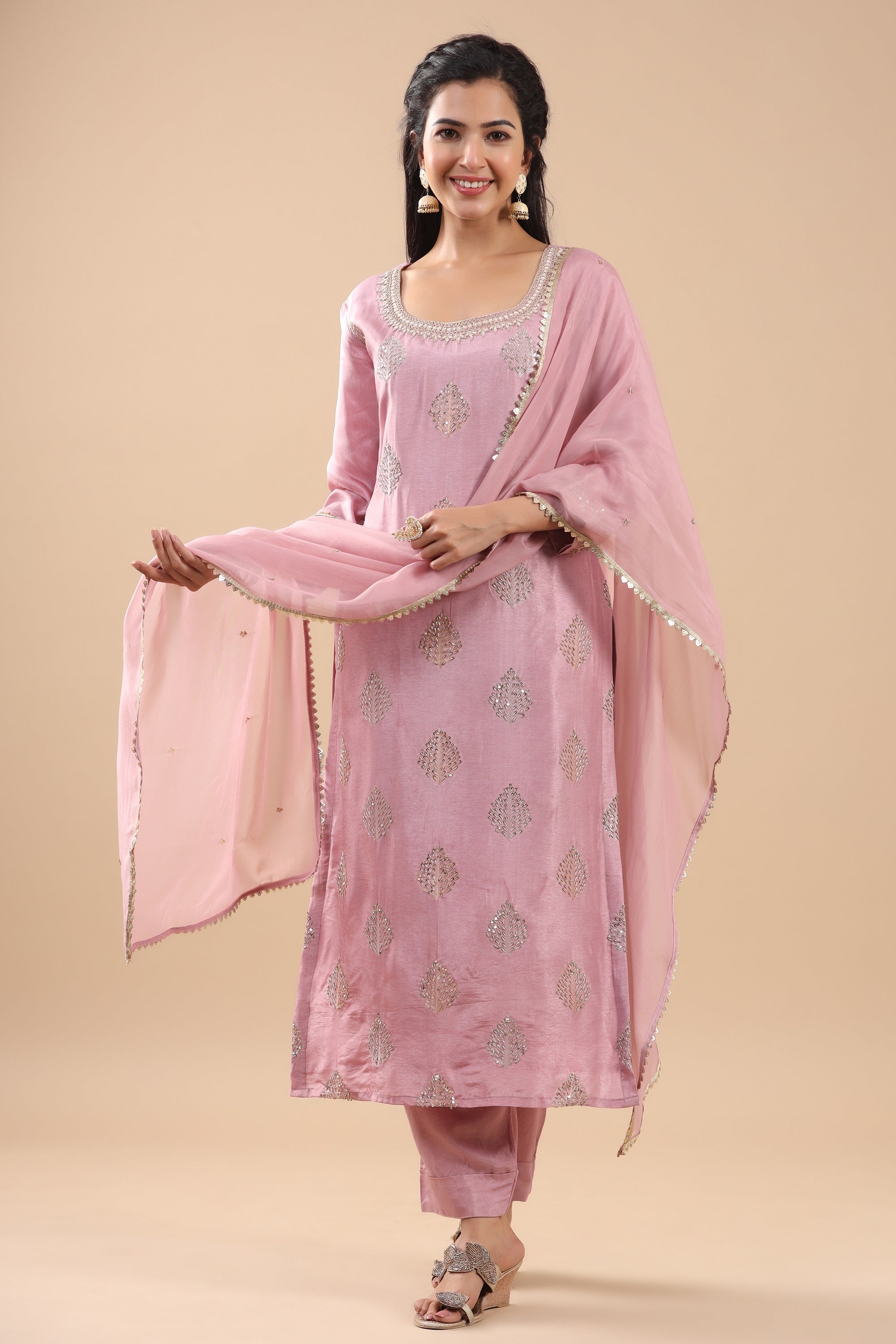 Buy Yellow Mulberry Silk Lining Cotton Plain Kalidar Kurta And Pant Set For  Women by Weaver Story Online at Aza Fashions.