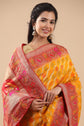 Golden Yellow Zari Woven Saree