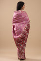 Wine Zari Woven Saree In Silk