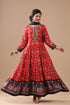 Ikat Printed Anarkali Gown