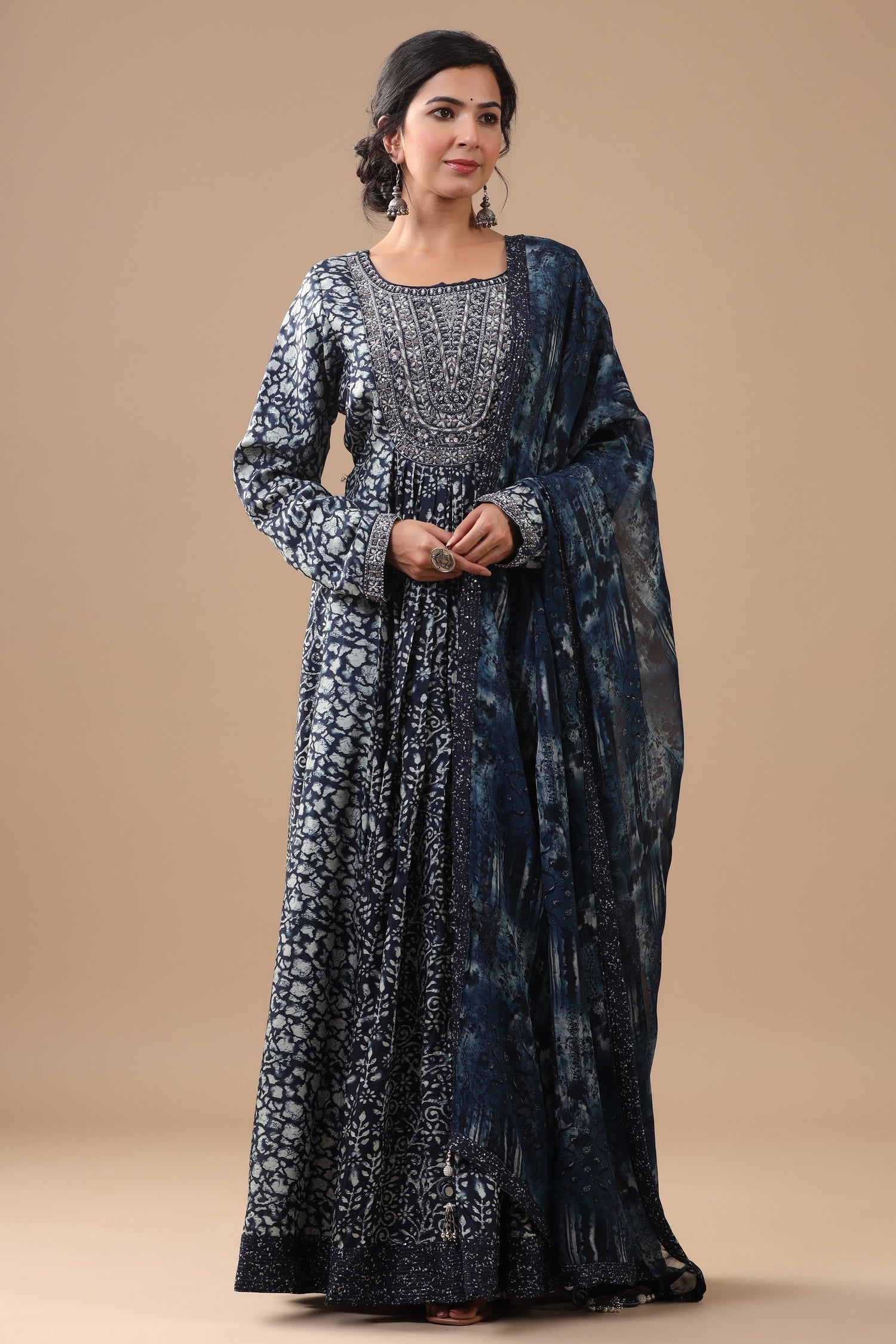 Muslin Silk Anarkali