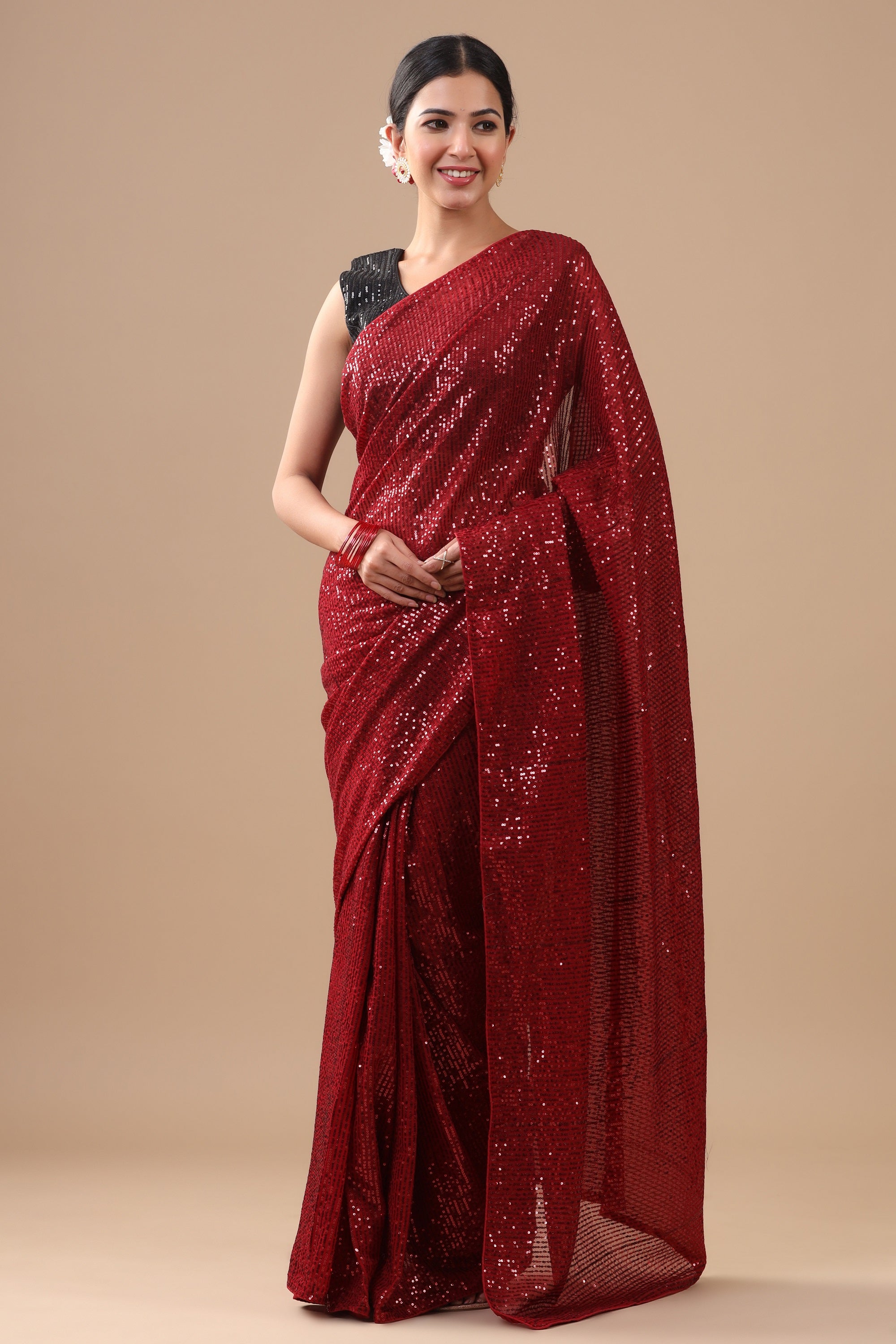 Buy Short Cocktail Saree Sets for Women Online in India - Indya