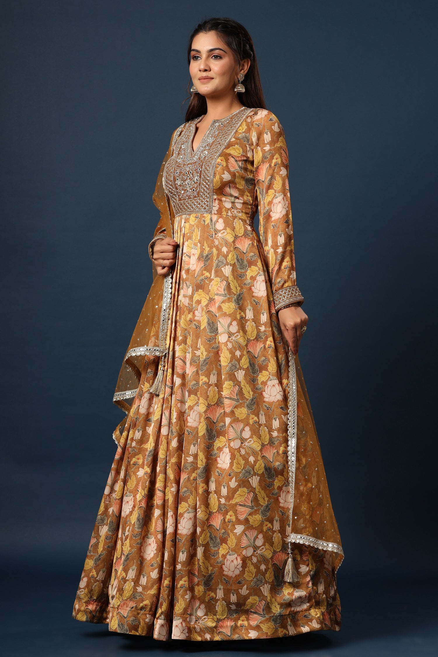 Printed Anarkali Gown
