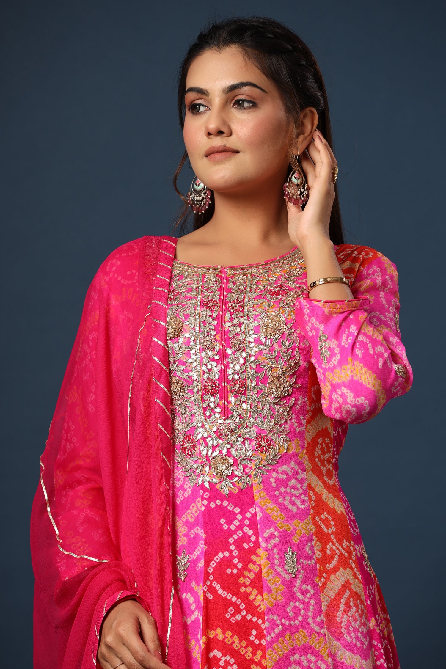 Bandhej Gown