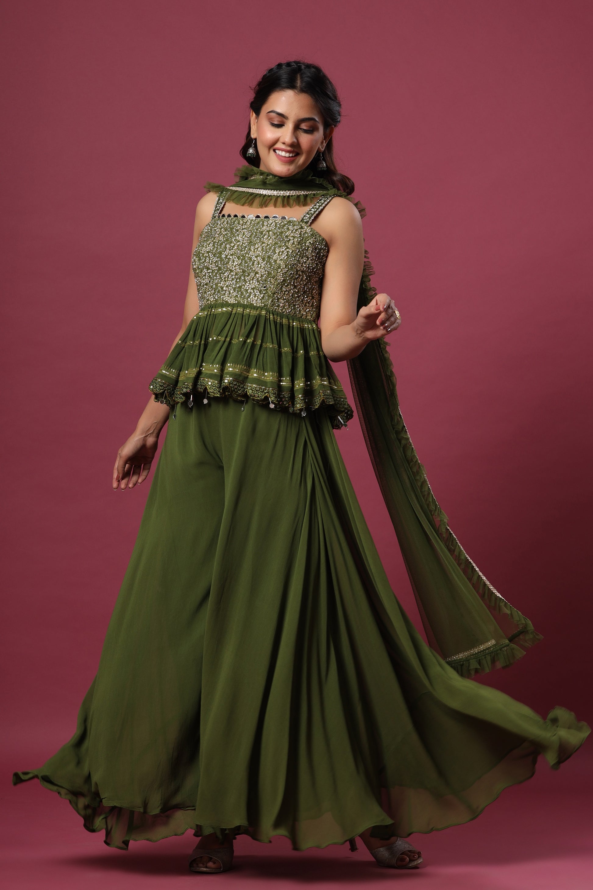 Peplum Palazzo set